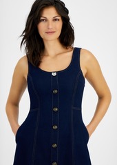 Anne Klein Women's Sleeveless Button-Front Dress - Metropolitan Wash