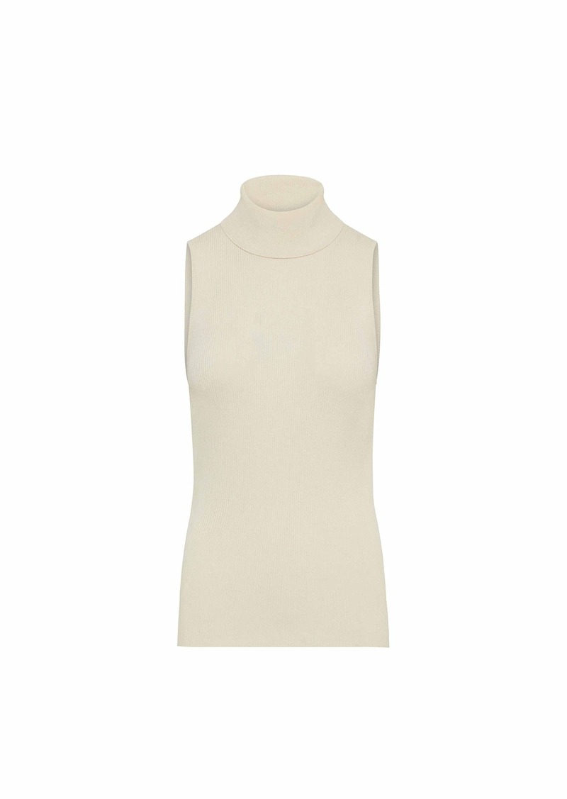 Anne Klein Women's Sleeveless Rib Turtleneck  XXS