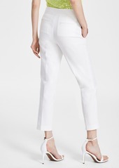 Anne Klein Women's Slim-Fit Double-Button Ankle Pants - BRIGHT WHITE