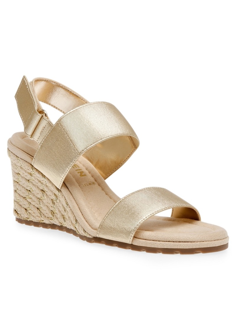 Anne Klein Women's Sly Dress Wedge Sandals - Platinum