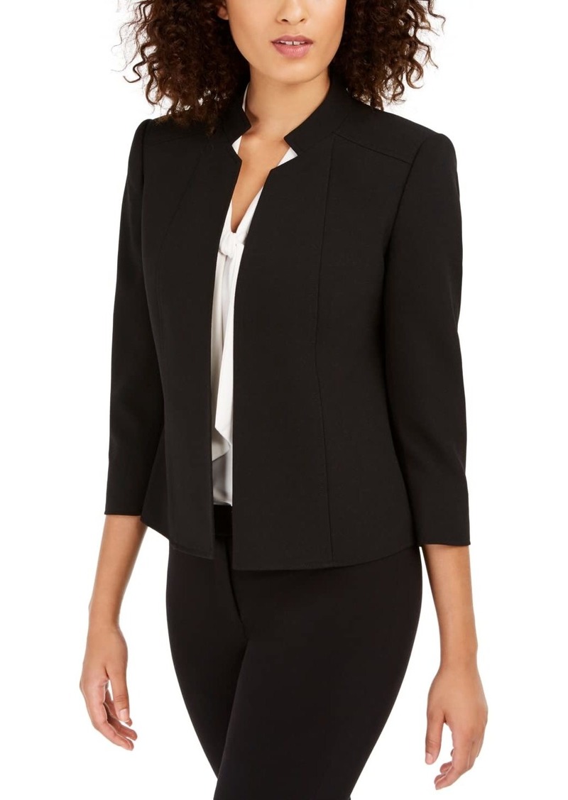 Anne Klein Women's Stand Collar Open Front Jacket