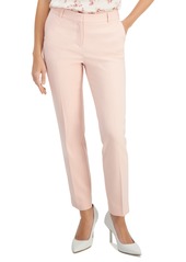 Anne Klein Women's Straight-Leg Mid-Rise Ankle Pants - Bright Whi