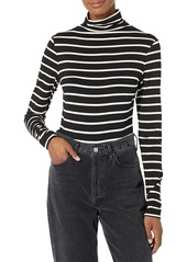 Anne Klein Women's Striped Jersey Long Sleeve Turtleneck  M