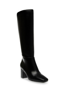 Anne Klein Women's Teodoro Square Toe Knee High Boots - Black Smooth