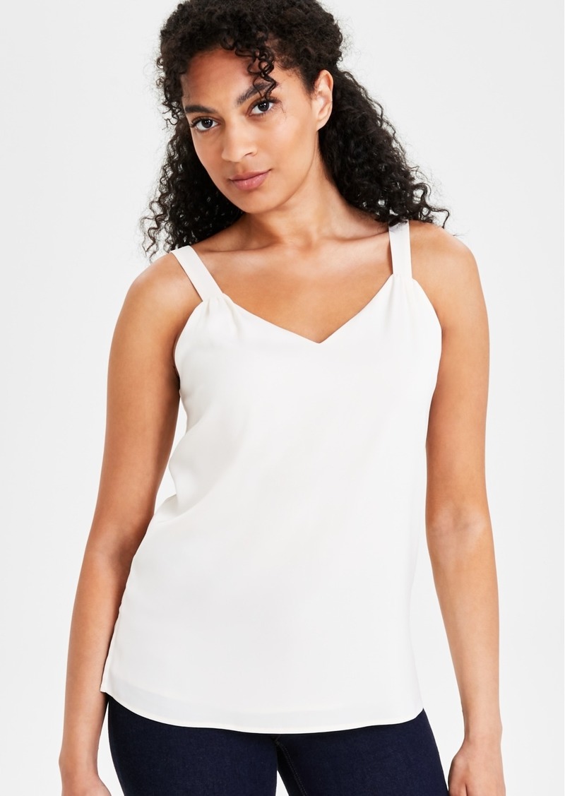 Anne Klein Women's V-Neck Sleeveless Top - Anne White