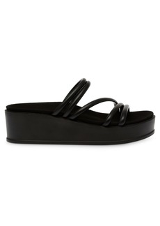 Anne Klein Women's Vaga Wedge Sandals - Black Smooth