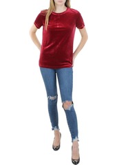 Anne Klein womens Velour Bttn Back Tee-titian Red Shirt   US