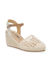 Anne Klein Women's Zida Closed Toe Espadrille Wedges - Natural Woven