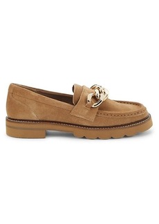 Anne Klein Emmy Chain Leather Loafers