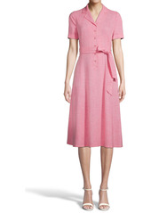 Anne Klein Belted Shirtdress in Camellia/Anne White at Nordstrom