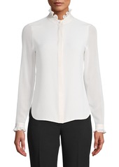 Anne Klein Ruffle Blouse in Anne White at Nordstrom