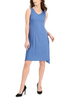 Anne Klein Womens Ribbed Casual Shift Dress