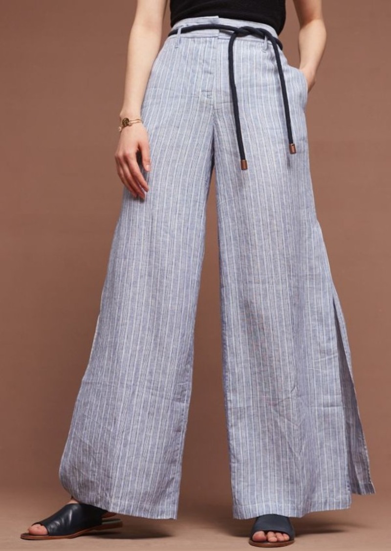 anthropologie striped linen pants