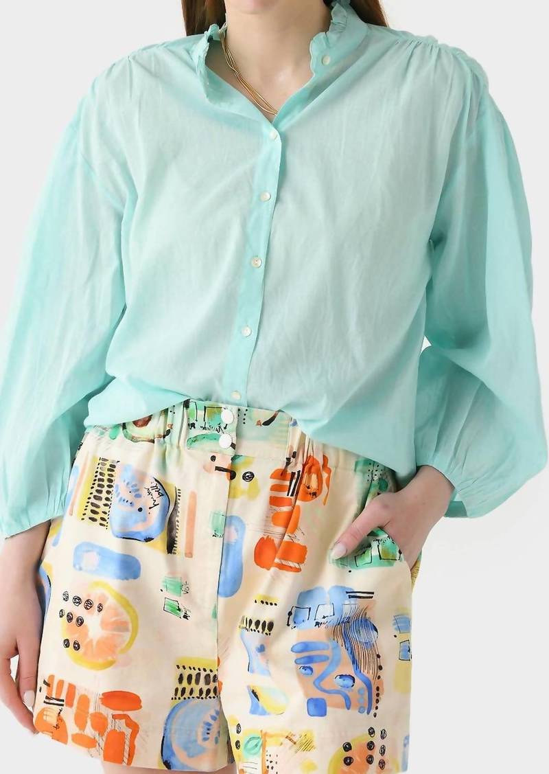 Antik Batik Anna Blouse In Aqua