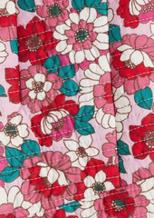 Antik Batik - Blossom quilted floral-print cotton jacket - Red - FR 40
