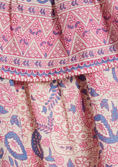 Antik Batik - Cold-shoulder paisley-print cotton-voile maxi dress - Pink - FR 40
