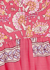 Antik Batik - Dandy gathered printed crepe maxi dress - Pink - FR 36