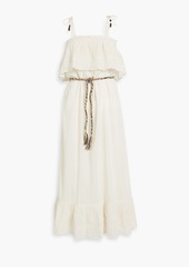 Antik Batik - Felicia ruffled Swiss-dot cotton maxi dress - White - FR 42