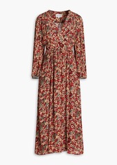 Antik Batik - Colline floral-print crepe de chine midi dress - Black - FR 40