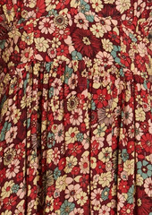 Antik Batik - Colline floral-print crepe de chine midi dress - Black - FR 40