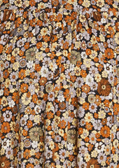 Antik Batik - Gathered floral-print cotton shirt - Black - FR 38