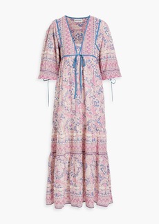 Antik Batik - Helen paisley-print cotton-voile maxi dress - Pink - FR 40