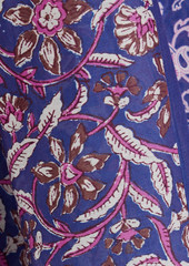 Antik Batik - Ilona printed cotton and silk-blend voile midi dress - Purple - FR 38