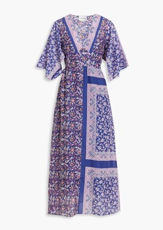 Antik Batik - Ilona printed cotton and silk-blend voile midi dress - Purple - FR 38