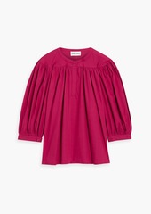 Antik Batik - Kira gathered cotton-poplin blouse - Pink - FR 40