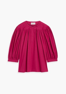 Antik Batik - Kira gathered cotton-poplin blouse - Pink - FR 38