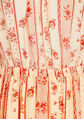 Antik Batik - Open-back floral-print crepe de chine midi dress - Orange - FR 42