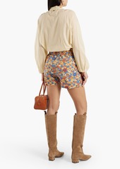 Antik Batik - Paolina floral-print cotton-poplin shorts - Orange - FR 40