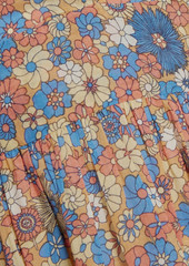 Antik Batik - Paolina gathered floral-print cotton-voile maxi dress - Orange - FR 38