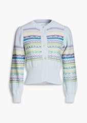 Antik Batik - Roberta jacquard-knit cotton and alpaca-blend cardigan - Blue - FR 38