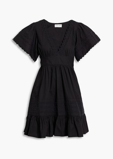 Antik Batik - Roda gathered cotton-poplin mini dress - Black - FR 36