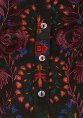 Antik Batik - Tamir printed embroidered cotton-voile top - Black - FR 36