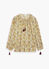 Antik Batik - Tanissa printed cotton-voile blouse - Yellow - FR 40