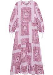 Antik Batik Woman Nalii Gathered Printed Cotton-voile Maxi Dress Baby Pink