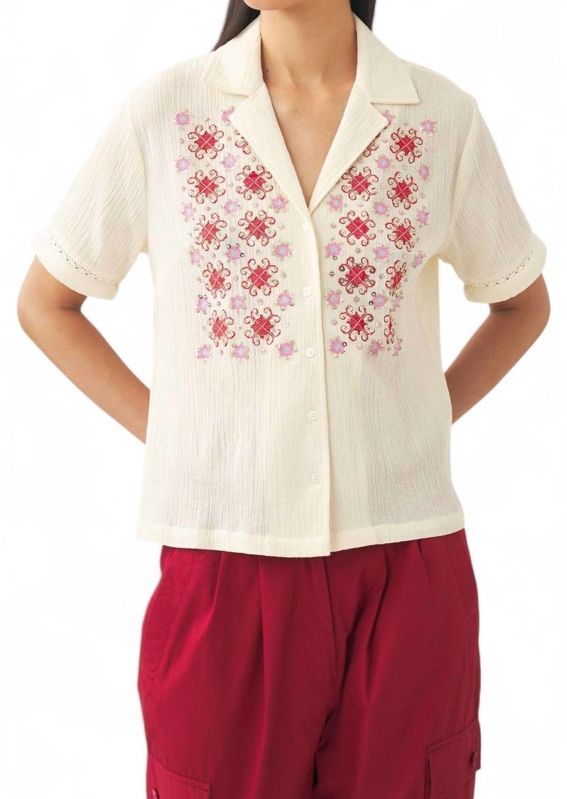 Antik Batik Jena Blouse In Cream