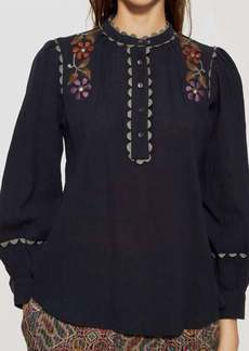 Antik Batik Mathilda Embroidered Blouse In Black