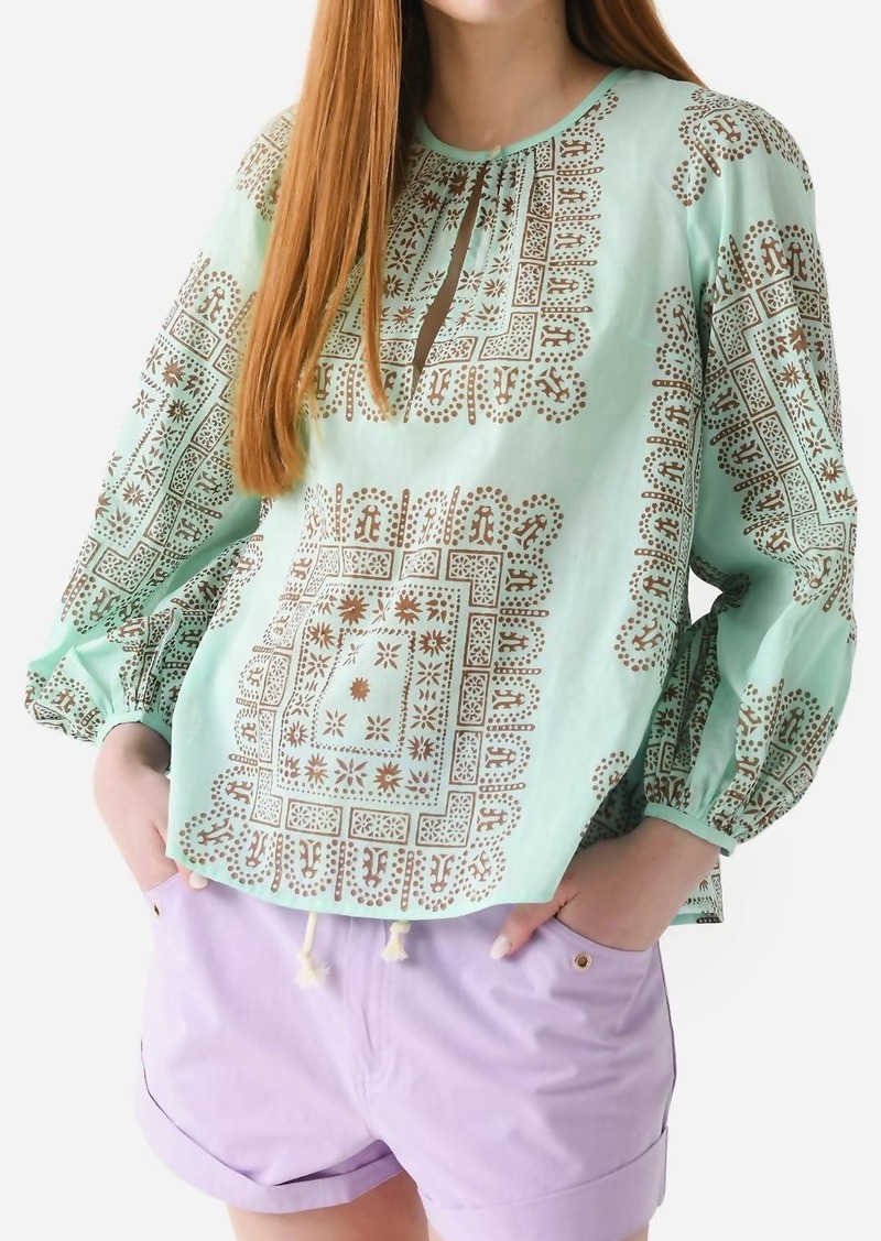 Antik Batik Nalii Blouse In Aqua