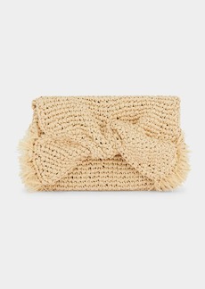 Anya Hindmarch Bow Fringe Straw Clutch Bag