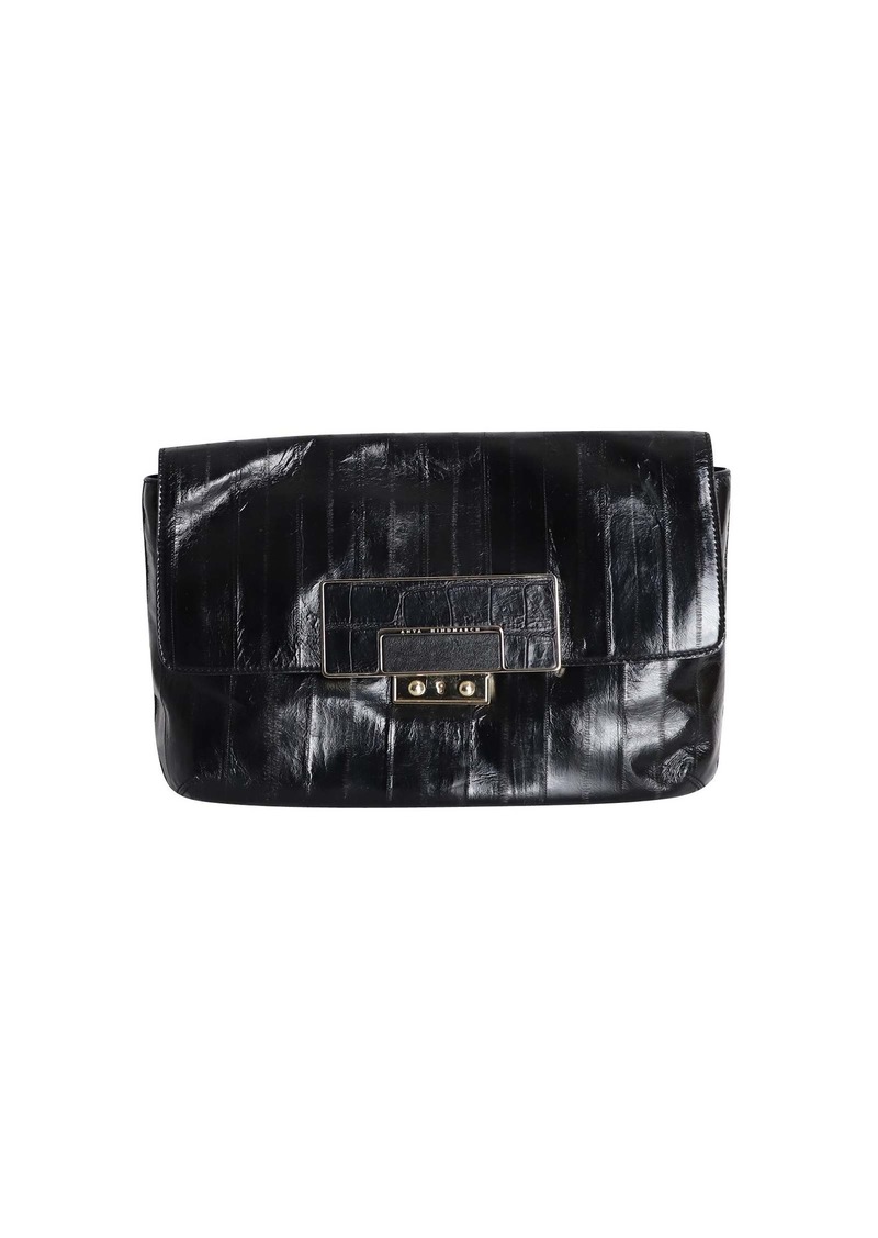 Anya Hindmarch Clutch Bag in Black Leather