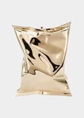 Anya Hindmarch Crisp Packet Metal Clutch Bag  Golden