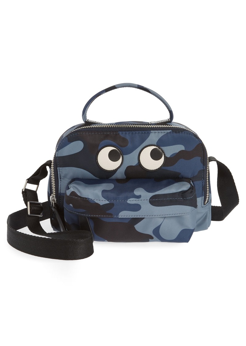 Anya Hindmarch Eyes Water Resistant Recycled Nylon Crossbody Bag in Camo Marine at Nordstrom