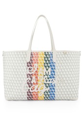 Anya Hindmarch I Am a Plastic Bag Canvas Tote in Chalk at Nordstrom