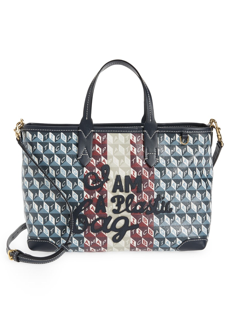 Anya Hindmarch I Am a Plastic Bag Extra Small Canvas Tote in Indigo at Nordstrom