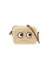 Anya hindmarch raffia eyes crossbody bag