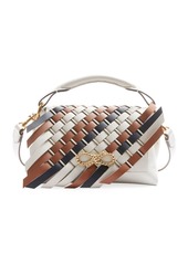 Anya Hindmarch Rope Bow Bag Mini Woven Flap in Soft Leather