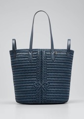 Anya Hindmarch The Neeson Two-Way Small Woven Leather Tote Bag